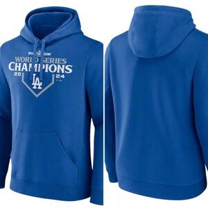 Men's LA Dodgers FanaticsRoyal 2024 World Series Champions Official Hoodie Sz M